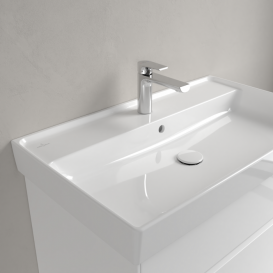 Раковина для ванной Villeroy & Boch Collaro 80x47 см с переливом камень белый CeramicPlus 4A3380RW