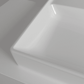 Раковина для ванной Villeroy & Boch Collaro 80x47 см с переливом белый камень шлифованный низ CeramicPlus 4A338GRW