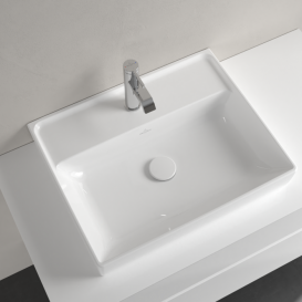 Раковина для ванной Villeroy & Boch Collaro 55x44 см без перелива камень белый CeramicPlus 4A3356RW