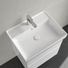 Раковина для ванной Villeroy & Boch Collaro 55x44 см с переливом альпийский белый CeramicPlus 4A3355R1