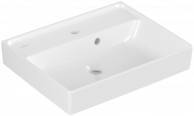 Раковина для ванной Villeroy & Boch Collaro 50x40 см с переливом белый камень шлифованный низ CeramicPlus 43345GRW