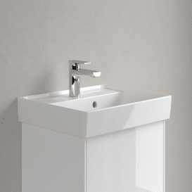Раковина для ванной Villeroy & Boch Collaro 45x37 см с переливом камень белый CeramicPlus 433445RW