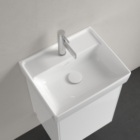 Раковина для ванной Villeroy & Boch Collaro 45x37 см без перелива камень белый CeramicPlus 433446RW