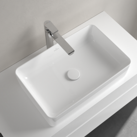 Раковина для ванной Villeroy & Boch Collaro 56x36 см накладная камень белый CeramicPlus 4A2056RW