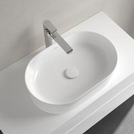 Раковина для ванной Villeroy & Boch Collaro 56x36 см накладная без перелива CeramicPlus камень белый 4A1956RW
