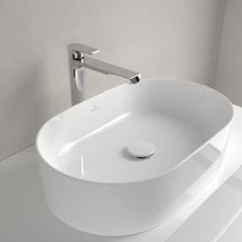 Раковина для ванной Villeroy & Boch Collaro 56x36 см накладная без перелива CeramicPlus камень белый 4A1956RW