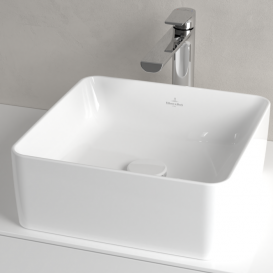 Раковина для ванной Villeroy & Boch Collaro 38х38 см накладная CeramicPlus камень белый 4A2138RW
