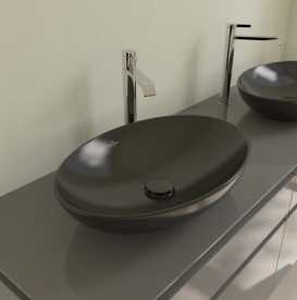 Раковина для ванной Villeroy & Boch Loop & Friends 56х38 см керамика CeramicPlus черный матовый 4A4701S5