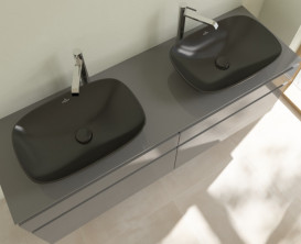 Раковина для ванної Villeroy&Boch Loop&Friends 56х38 см кераміка CeramicPlus чорний матовий 4A4901S5