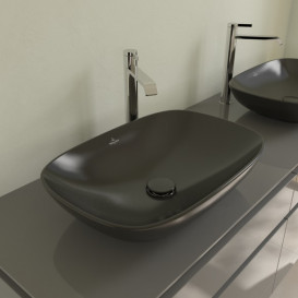Раковина для ванної Villeroy&Boch Loop&Friends 56х38 см кераміка CeramicPlus чорний матовий 4A4901S5