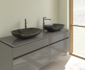 Раковина для ванної Villeroy&Boch Loop&Friends 56х38 см кераміка CeramicPlus чорний матовий 4A4901S5