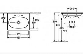 Раковина для ванної кімнати Villeroy & Boch Pura 65х50 см кераміка білий 4A026501