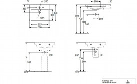 Раковина для ванної кімнати Villeroy & Boch Subway 3.0 60х47 см кераміка альпійський білий 4A706001