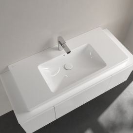 Раковина для ванной Villeroy & Boch Subway 2.0 100х48 см санитарная керамика CeramicPlus альпийский белый 71751GR1