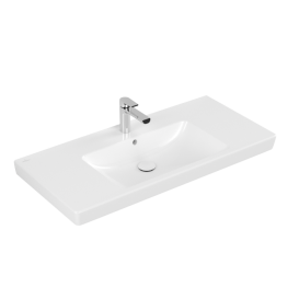 Раковина для ванной Villeroy & Boch Subway 2.0 100х48 см санитарная керамика CeramicPlus альпийский белый 7175A0R1