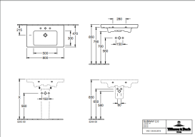 Раковина для ванної кімнати Villeroy & Boch Subway 2.0 80х47,5см санітарна кераміка CeramicPlus альпійський білий 717580R1