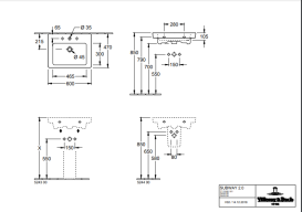 Раковина для ванной Villeroy & Boch Subway 2.0 60х47 см санитарная керамика CeramicPlus пергамон 711360R3