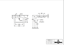 Раковина для ванной Villeroy & Boch Subway 2.0 65х47 см санитарная керамика CeramicPlus альпийский белый 7113KG01