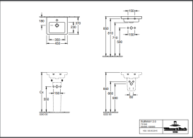 Раковина для ванної кімнати Villeroy & Boch Subway 2.0 45х37 санітарна кераміка CeramicPlus альпійський білий 731545R1