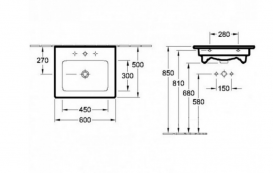 Раковина для ванной VILLEROY & BOCH Verity Line 4A166001