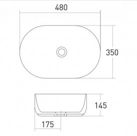 Раковина для ванной Volle Amadeus M 48х35 см керамика белый 13-06-06