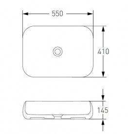 Раковина для ванної Volle Dios 3 55х41 см кераміка білий 1301,004833