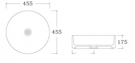 Раковина для ванної Volle Puerta Ø45.5 см кераміка білий 13-16-270