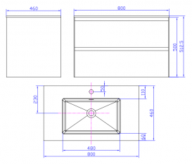 Раковина для ванної врізна IStone Illumina білий матовий WD38446
