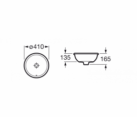 Раковина для ванної врізна під стільницю Roca Foro 41 см кераміка біла A327884000
