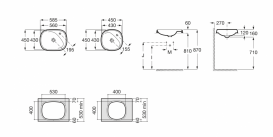 Раковина для ванной врезная Roca Beyond 58.5х45 с отверстием под смеситель FINECERAMIC белая A3270B6000
