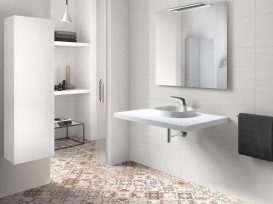 Раковина для ванной врезная Roca Beyond 45х45 с отверстием под смеситель FINECERAMIC белая A3270B7000