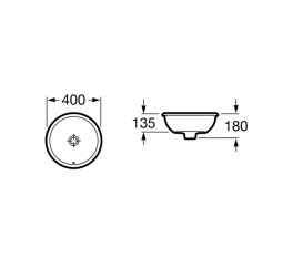 Раковина для ванної врізна Roca Foro 40 см кераміка біла A327872000