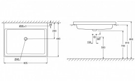 Раковина для ванной встраиваемая Grohe Cube Ceramic 60 см альпин-белый 3947900H