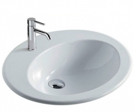 Раковина для ванної Galassia Eloise врізна з отвором під змішувач овальна білий 6000
