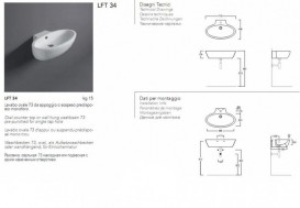 Раковина для ванной подвесная Simas коллекция Spazio белая LFT34