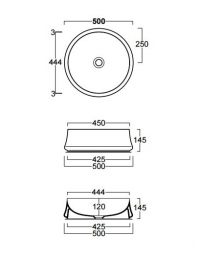 Раковина для ванной накладная Simas коллекция Sharp белая SH01