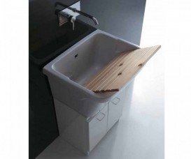 Раковина Galassia Iside врізна для прання 70 см без отвору під змішувач з переливом білий 2002