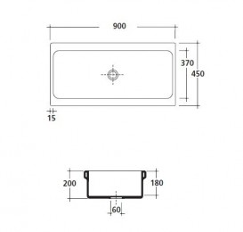 Раковина Galassia Ninive 90х45 см керамика белый 2005