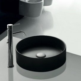 Раковина Galassia Smart Ø38 см керамика черный матовый GLS-7405NEMT-OPT
