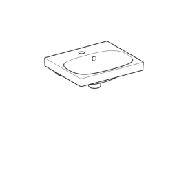 Раковина Geberit Acanto отвір для змішувача перелив санфарфор білий 500.636.01.2