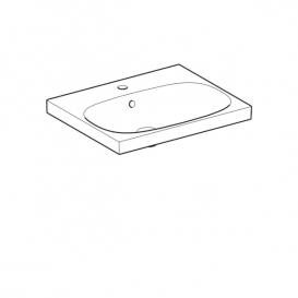 Раковина Geberit Acanto отвір для змішувача перелив санфарфор білий 500.621.01.2