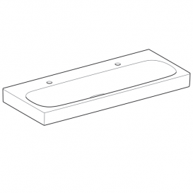 Раковина Geberit Citterio 120 см санфарфор белый/специальное керамическое покрытие KeraTect 500.553.01.1