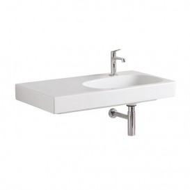 Раковина Geberit Citterio 90 см з полицею зліва санфарфор білий/спеціальне керамічне покриття KeraTect 500.549.01.1