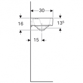 Раковина Geberit Citterio санфарфор белый/специальное керамическое покрытие KeraTect 500.541.01.1