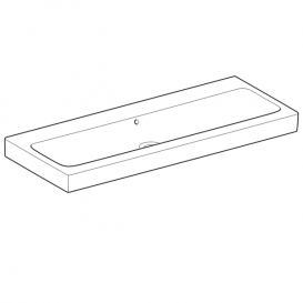 Раковина Geberit iCon 120 см без отвору для змішувача перелив санфарфор білий 124025000