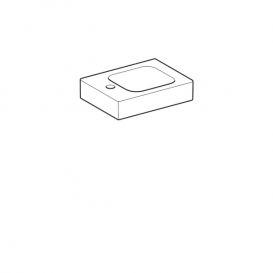 Раковина Geberit iCon отверстие под смеситель слева санфарфор белый 124836000