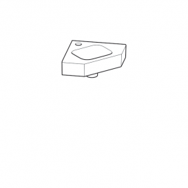 Раковина Geberit iCon кутова отвір для змішувача білий 124729000