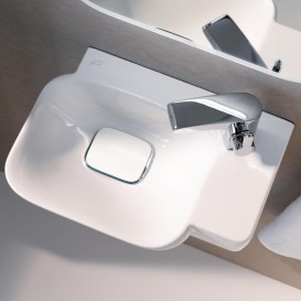 Раковина Geberit myDay санфарфор отверстие под смеситель справа белый/специальное керамическое покрытие KeraTect 125540600