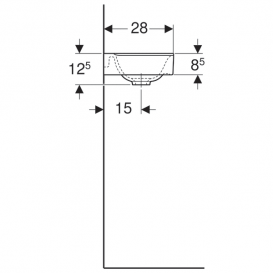 Раковина Geberit Xeno² отверстие для смесителя слева белый/специальное керамическое покрытие KeraTect 500.528.01.1