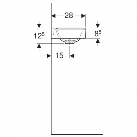 Раковина Geberit Xeno² отверстие для смесителя справа белый/специальное керамическое покрытие KeraTect 500.529.01.1
